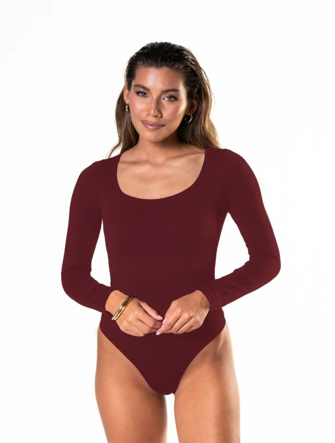 Long-sleeved Thong Bodysuit