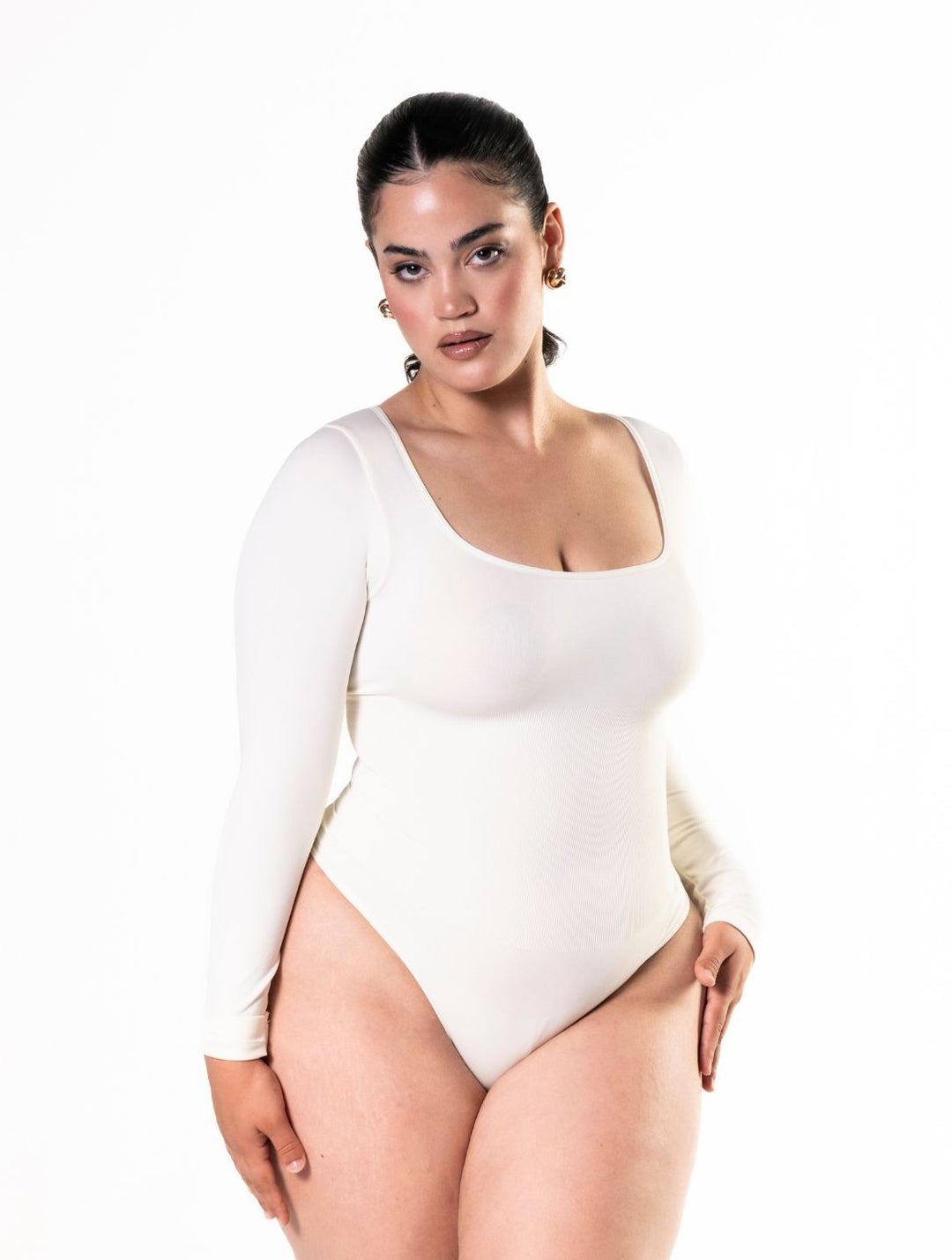 Long-sleeved Thong Bodysuit