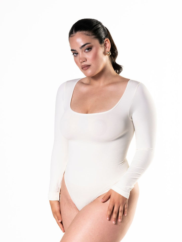 Long-sleeved Thong Bodysuit